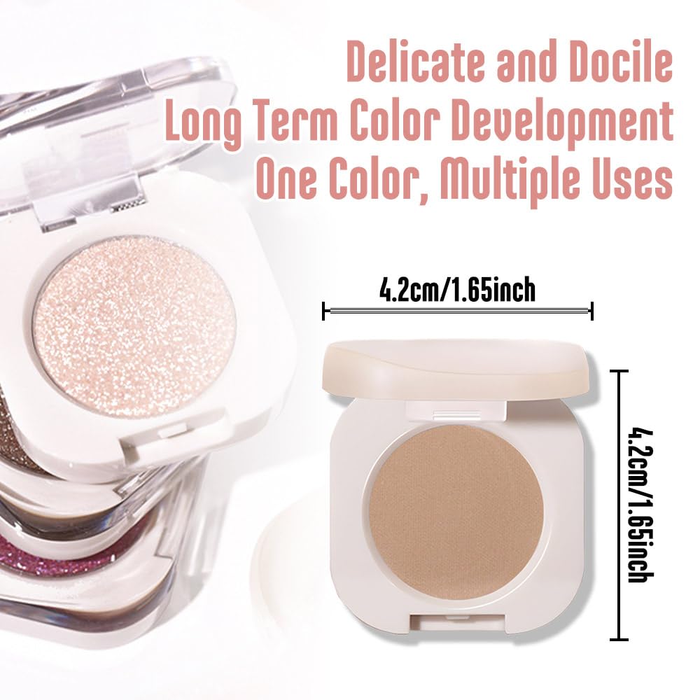FeiCuiYun Light Brown Matte Eye Shadow Palette open with colours visible