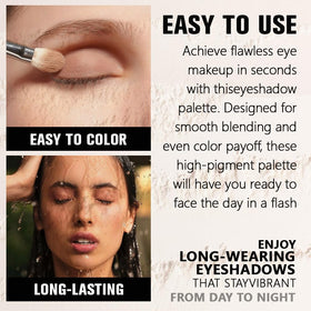 FeiCuiYun Single Matte Eye Shadow Palette open view displaying vibrant colours