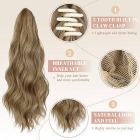 FELENDY 16-inch ponytail extension side view