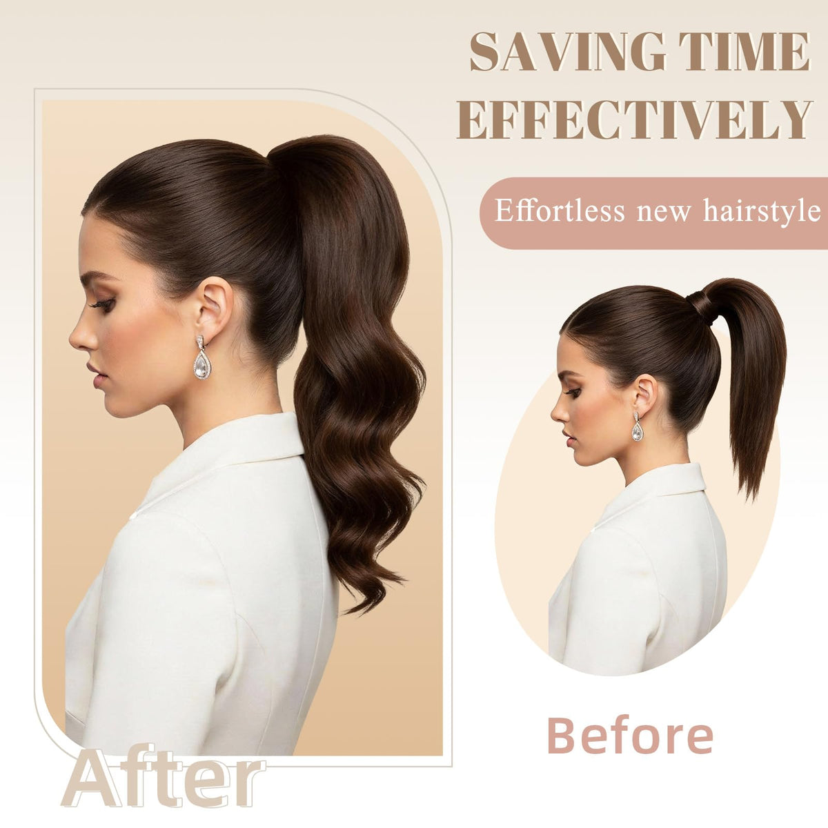 FELENDY ponytail extension in a braid ponytail style