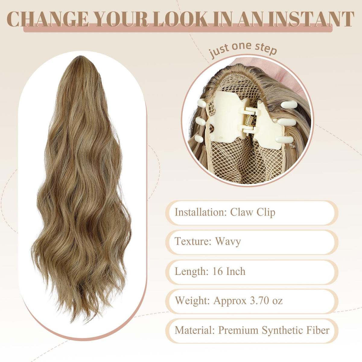 FELENDY ponytail extension packaging front view