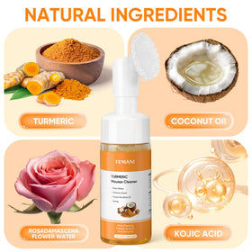 femani Turmeric Face Wash texture on hand