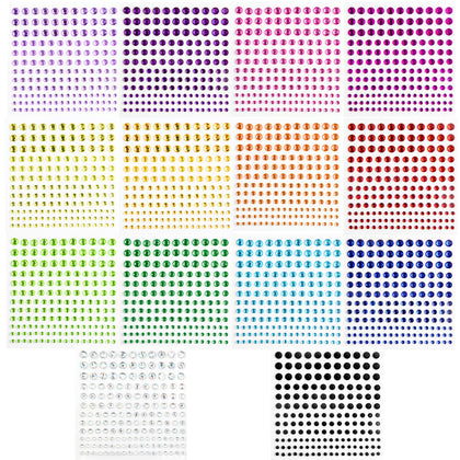 FEMBW Self Adhesive Rhinestone Gem Stickers pack front view