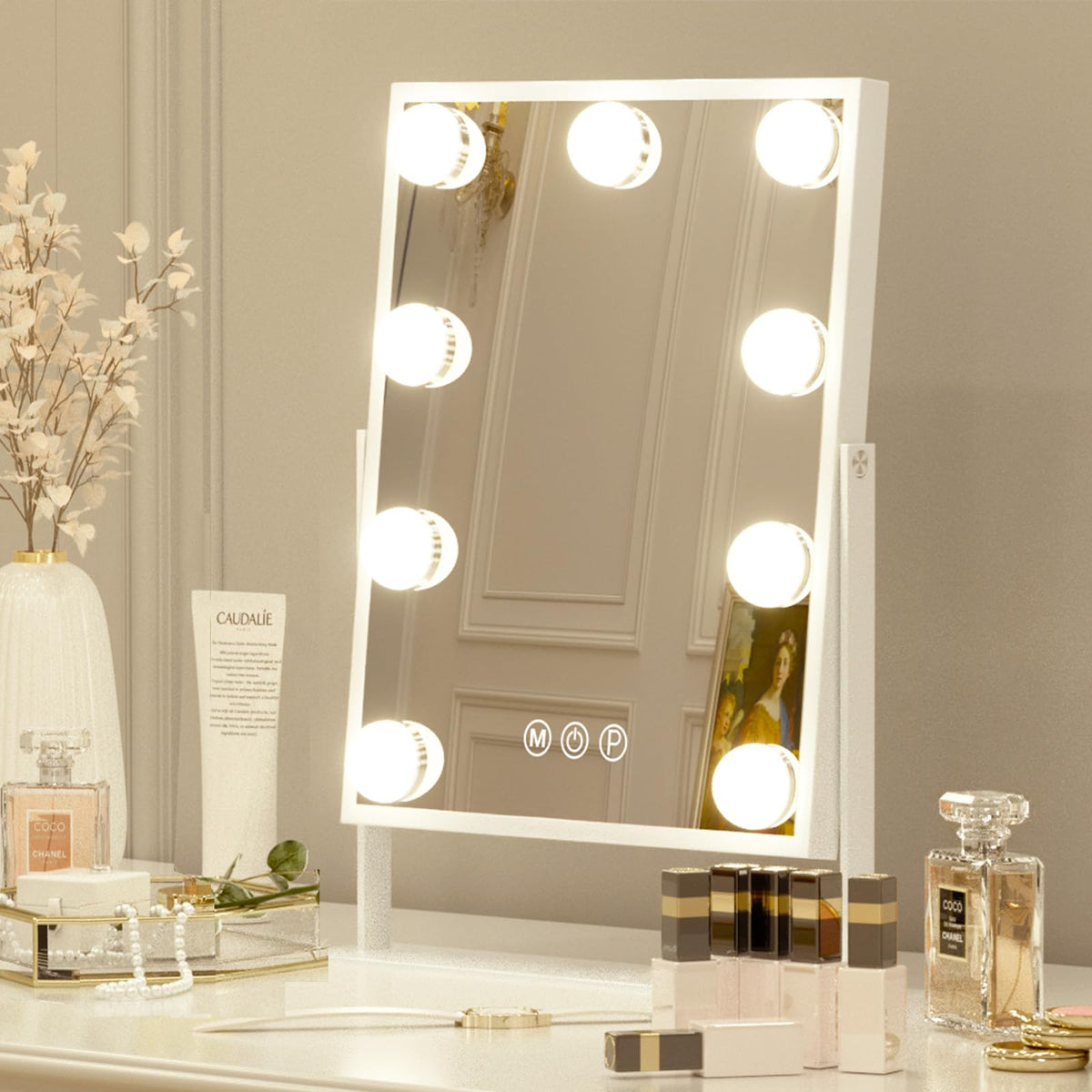 FENCHILIN Vanity Mirror with 10X magnification close-up