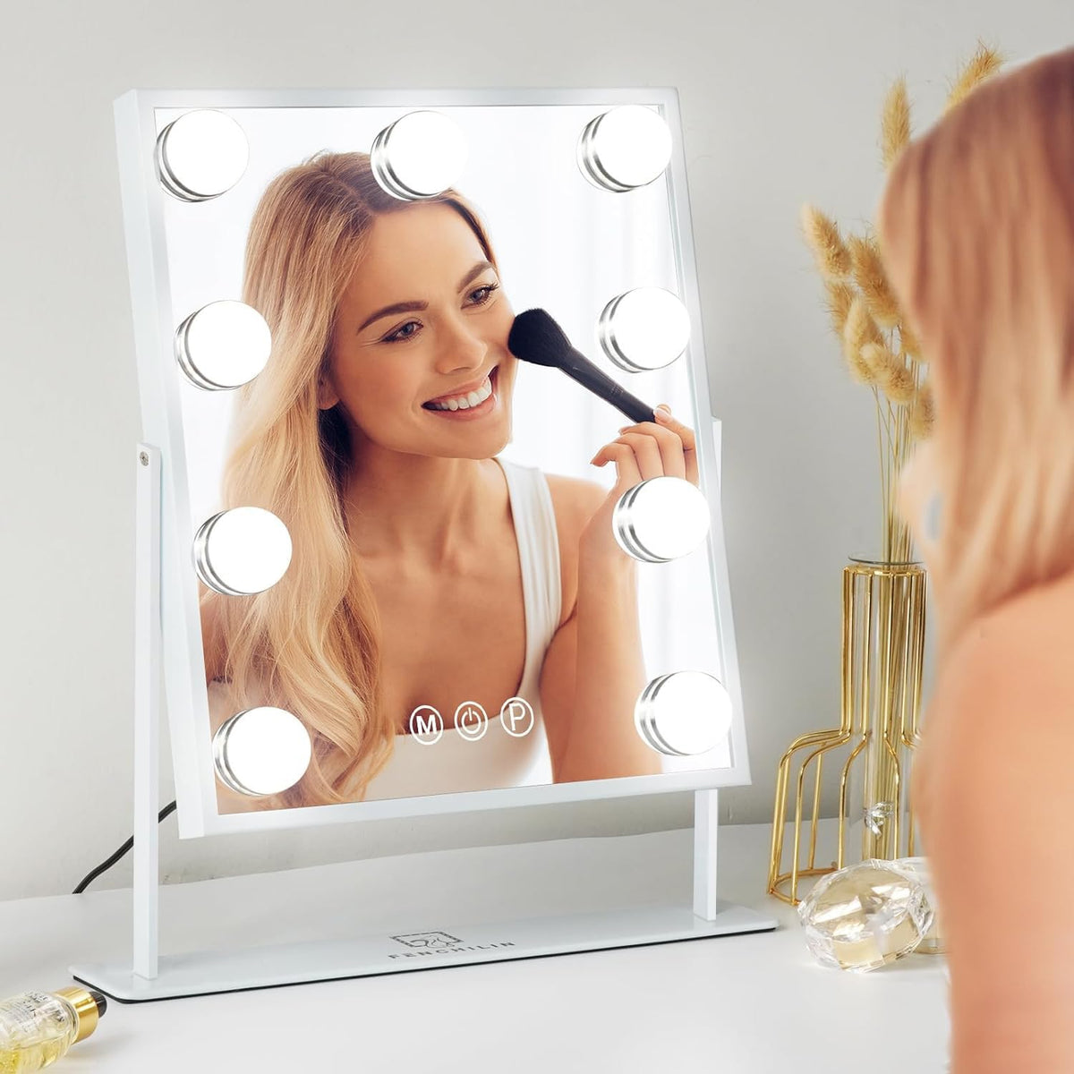 FENCHILIN Vanity Mirror with compact detachable mirror