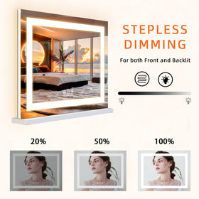 FENCHILIN Vanity Mirror with Lights back view with hanging holes