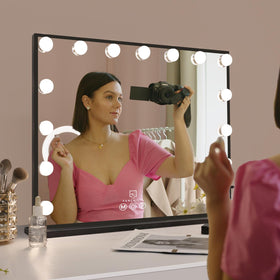 FENCHILIN Vanity Mirror with Lights hanging on a wall
