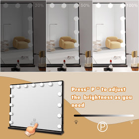 FENCHILIN Vanity Mirror with Lights with detachable 10x magnifying mirror