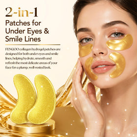 FENGOO Gold Collagen Patches packaging with 80 pieces