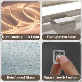 FENNIO Large Vanity Mirror close-up of lighting controls
