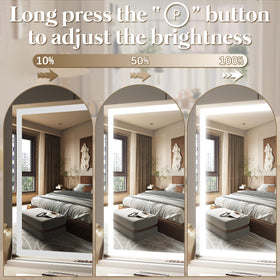 FENNIO Large Vanity Mirror mounted on wall in a bright room
