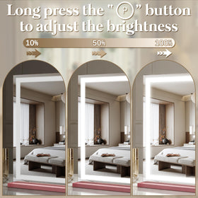 FENNIO Large Vanity Mirror with three colour lighting modes