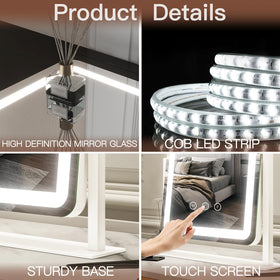 FENNIO LED Lighted Makeup Mirror packaging view