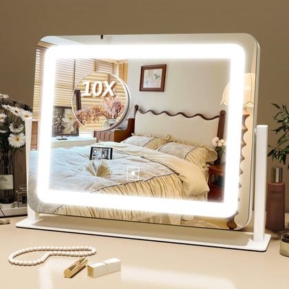 FENNIO Lighted Makeup Mirror 12"x16" front view