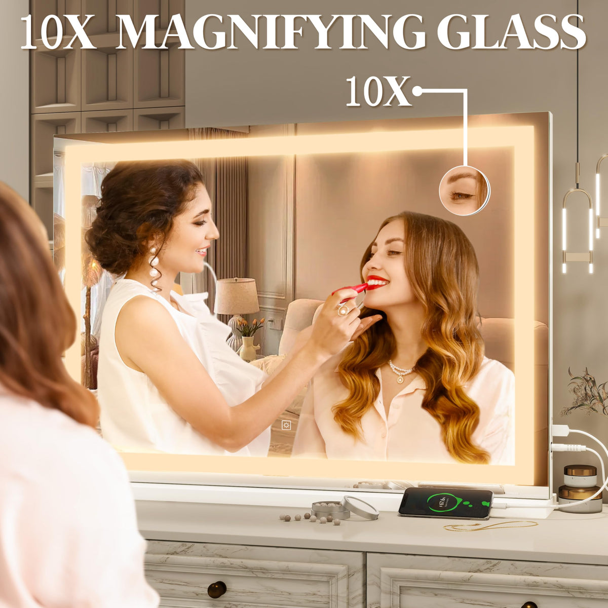 FENNIO Lighted Makeup Mirror 32x22 packaging view