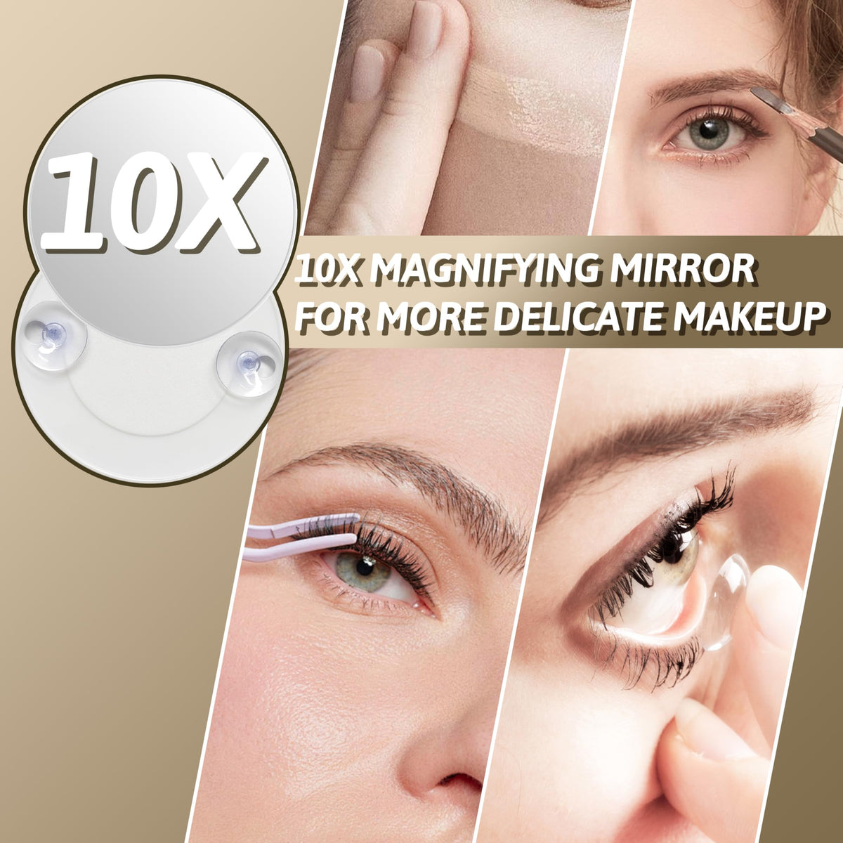FENNIO Lighted Makeup Mirror with sturdy aluminum frame