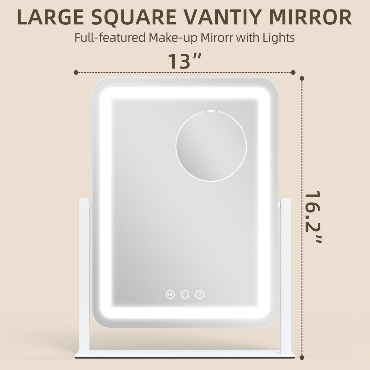 FENNIO lighted vanity mirror with cool light setting