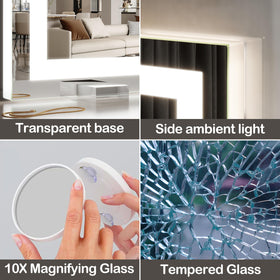 FENNIO Makeup Mirror with accessories for wall mounting