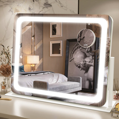 FENNIO Vanity Mirror 22x17 front view with lights