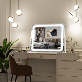 FENNIO Vanity Mirror 22x17 in a stylish dressing room