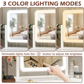 FENNIO Vanity Mirror displaying adjustable brightness feature