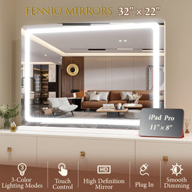FENNIO vanity mirror in a stylish makeup setup