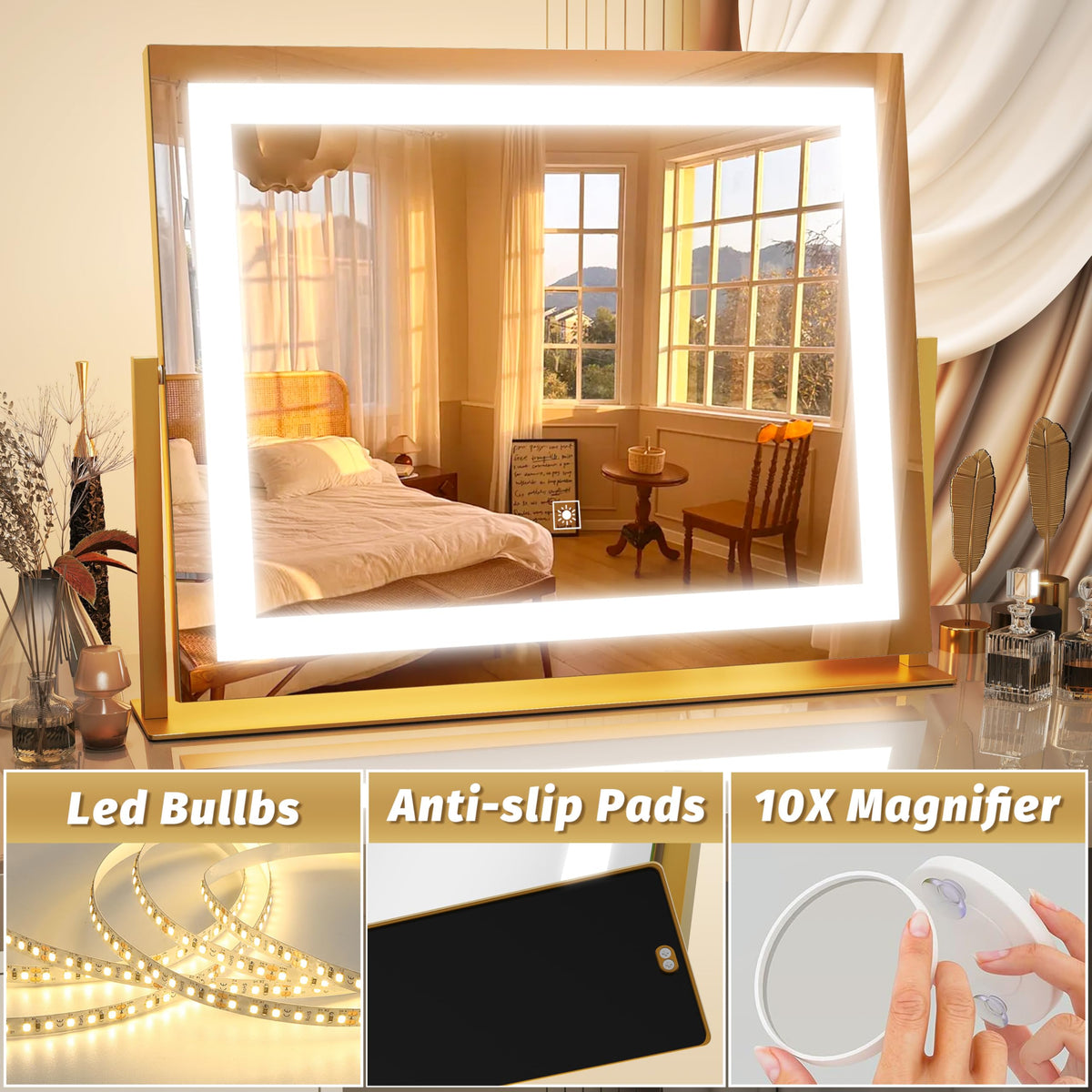 FENNIO Vanity Mirror packaging with product details