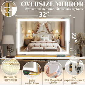 FENNIO Vanity Mirror packaging with product details
