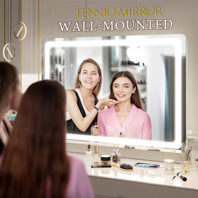 FENNIO vanity mirror showcasing warm light mode