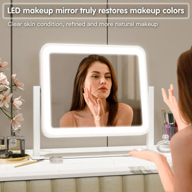 FENNIO Vanity Mirror showing three colour lighting modes