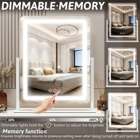 FENNIO Vanity Mirror showing touch control features