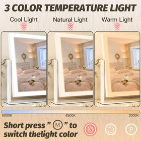 FENNIO Vanity Mirror side view showcasing touch control