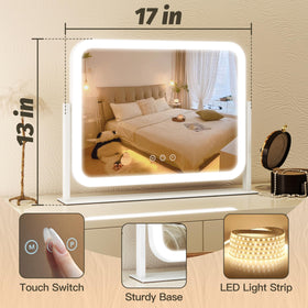 FENNIO vanity mirror warm light mode demonstration