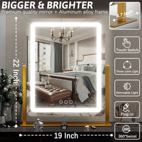 FENNIO Vanity Mirror with included installation tools and screws