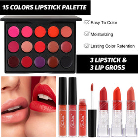 Fenshine lipstick and lip gloss included in the makeup kit