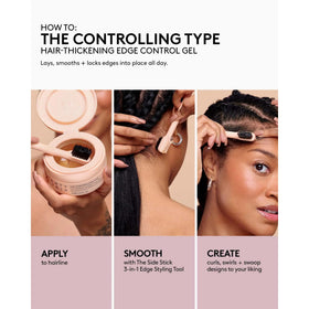 FENTY BEAUTY Hair-Thickening Edge Control Gel back view with ingredient list
