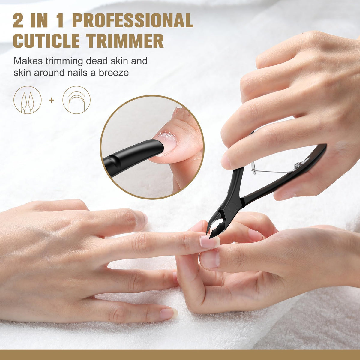 FERYES 2-in-1 cuticle tool in packaging