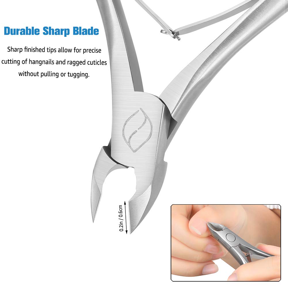 FERYES Cuticle Clippers side view displaying dual spring design