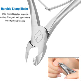 FERYES Cuticle Clippers side view displaying dual spring design