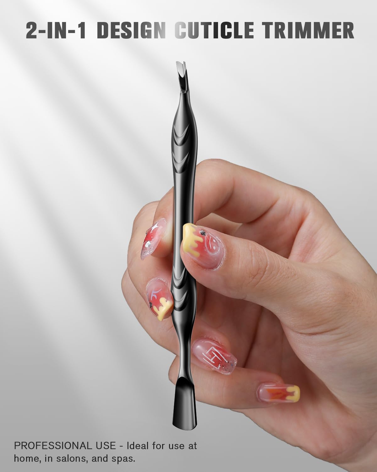 FERYES Cuticle Pusher in use during a manicure