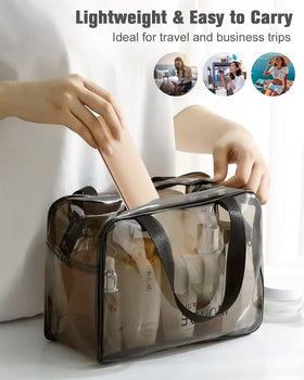 FERYES Large Travel Makeup Brush Holder easy to clean with soap and water