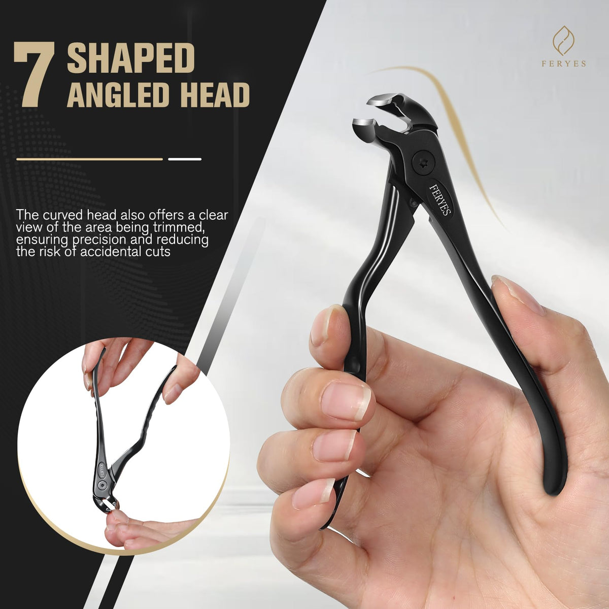 FERYES long handled nail clippers side view
