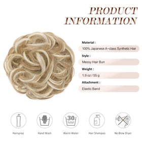 FESHFEN Large Messy Bun Hair Piece in a lifestyle setting