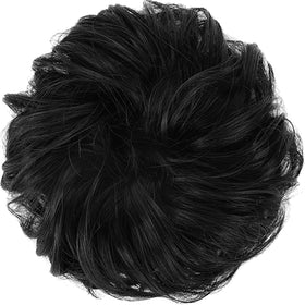 FESHFEN Large Messy Bun Hair Piece showing elastic hair tie
