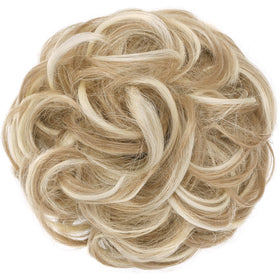 FESHFEN Large Messy Bun Hair Piece side view showing texture