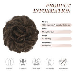 FESHFEN Messy Bun Hair Piece displayed on a model