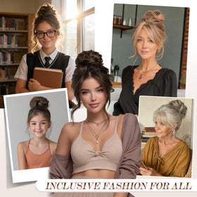 FESHFEN Messy Bun Hair Piece in packaging