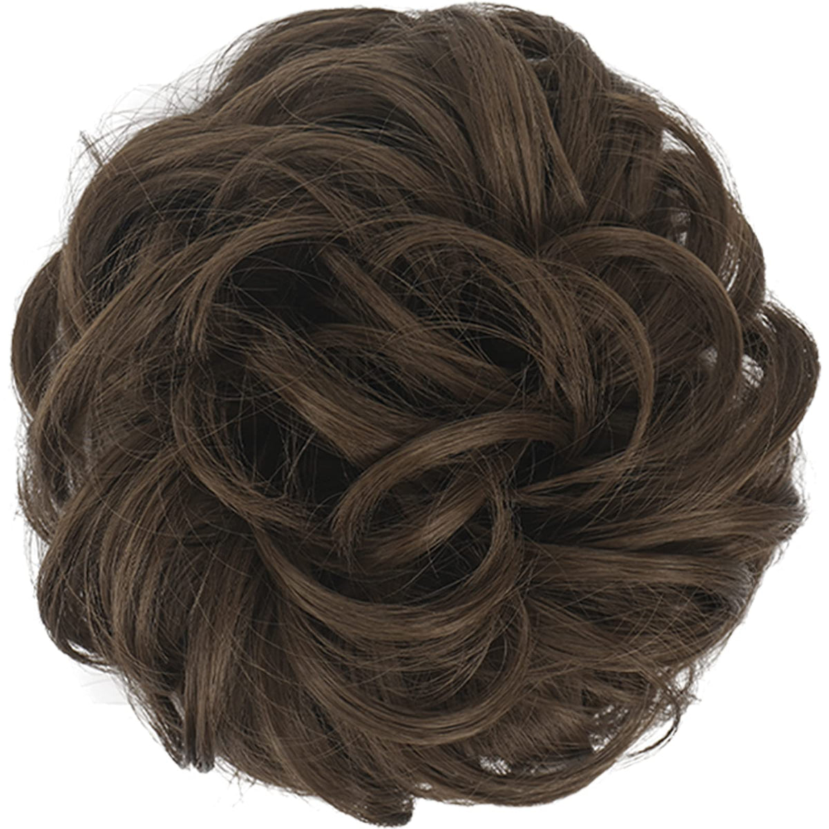 FESHFEN Messy Bun Hair Piece showing wavy texture
