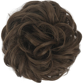 FESHFEN Messy Bun Hair Piece showing wavy texture
