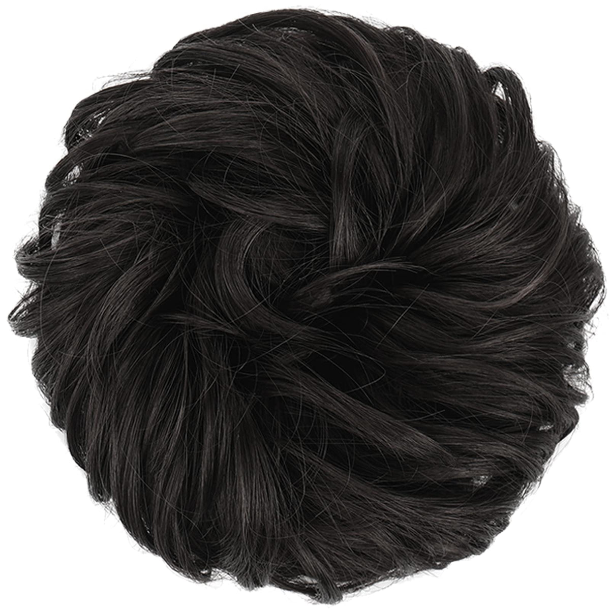 FESHFEN Messy Bun Hair Piece side view showing texture